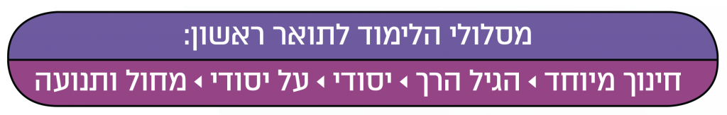 מסלולי הלימוד לתואר ראשון מסלולי הלימוד לתואר ראשון